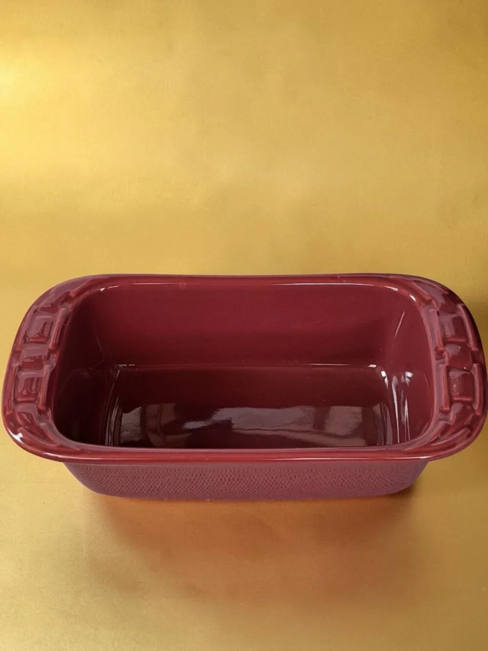 LONGABERGER POTTERY WOVEN TRADITIONS PAPRIKA LOAF BAKING DISH 8